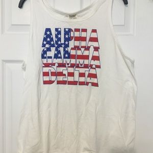 Alpha Gamma Delta comfort colors tank!